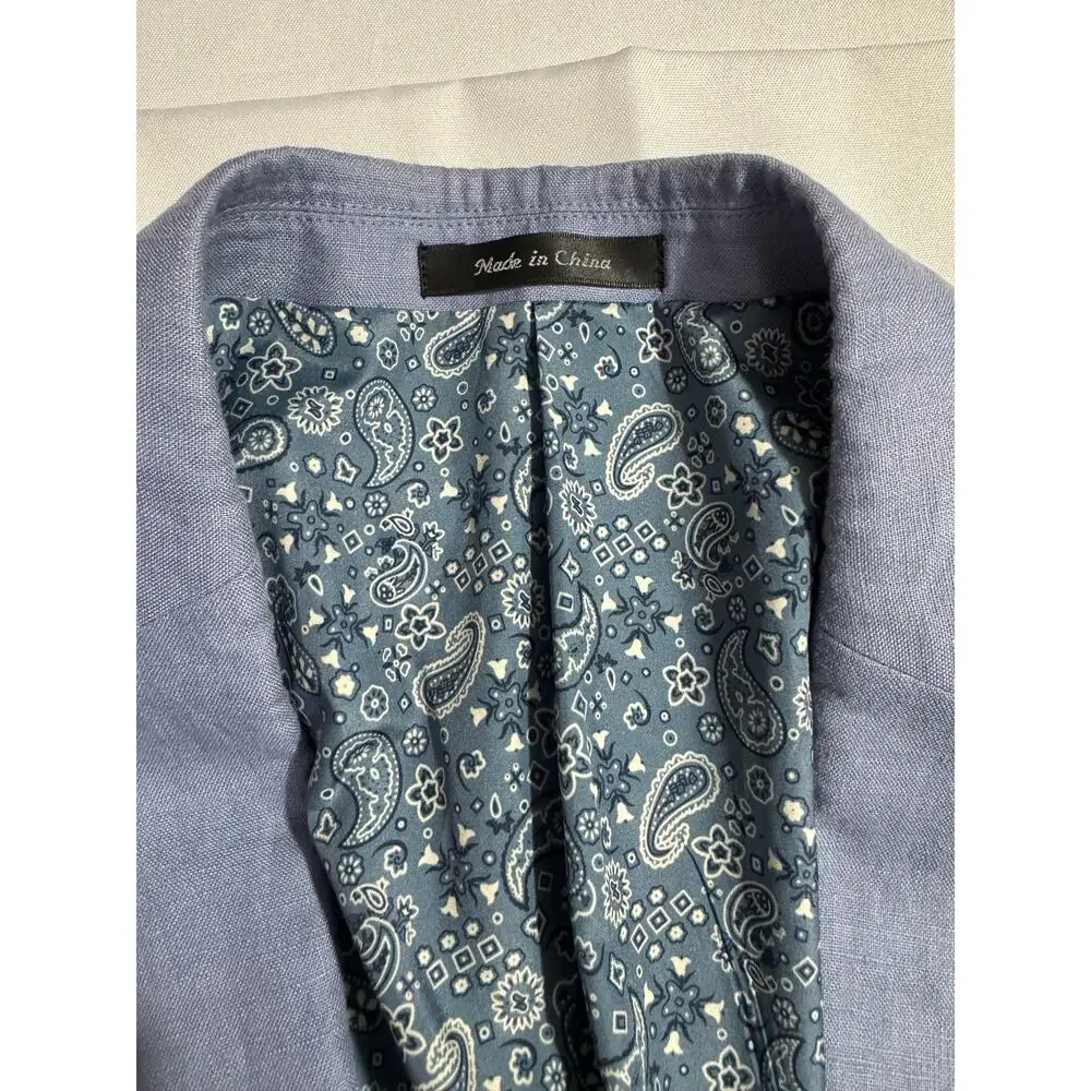Polo Ralph Lauren Blue Linen Blazer Sport Coat - Men's Size 46R